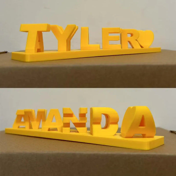 Nomes Duplos Mágicos Amor em 3D [FRETE GRÁTIS]