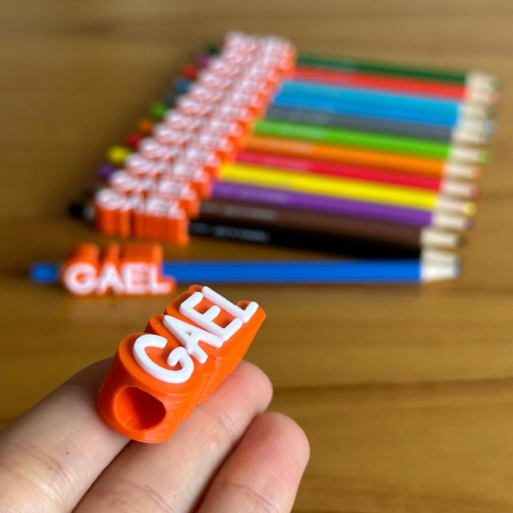 Etiquetas 3D Personalizadas para Lápis, Lapiseiras e Canetas [FRETE GRÁTIS]