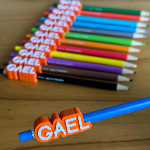 Etiquetas 3D Personalizadas para Lápis, Lapiseiras e Canetas [FRETE GRÁTIS]