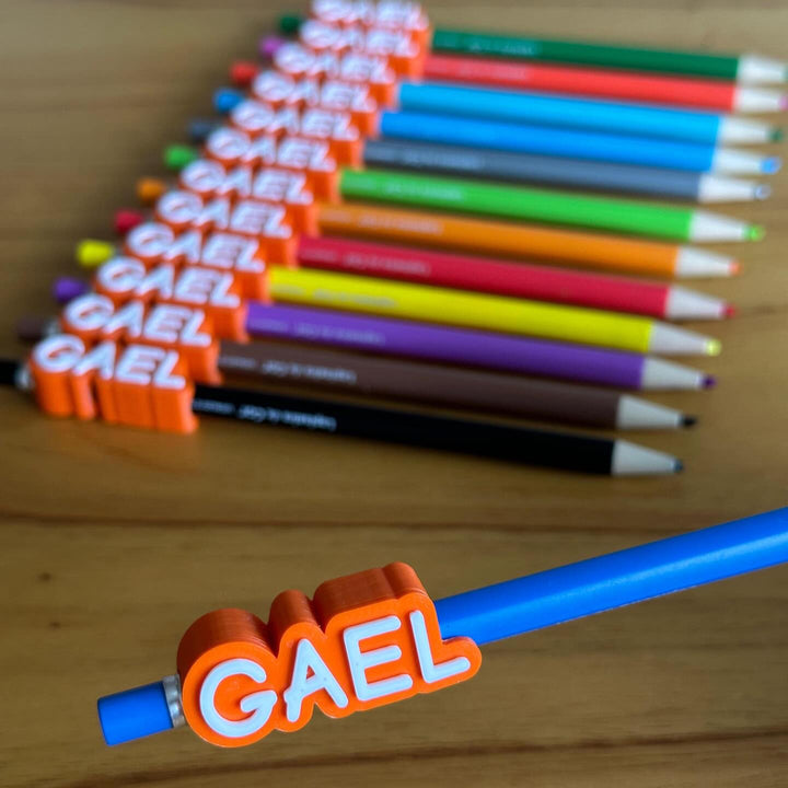 Etiquetas 3D Personalizadas para Lápis, Lapiseiras e Canetas [FRETE GRÁTIS]