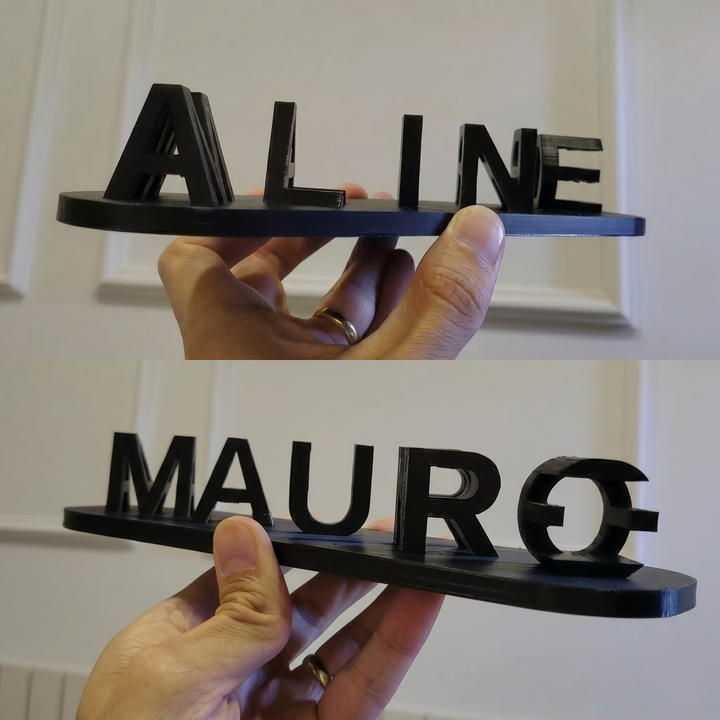 Nomes Duplos Mágicos Amor em 3D [FRETE GRÁTIS]