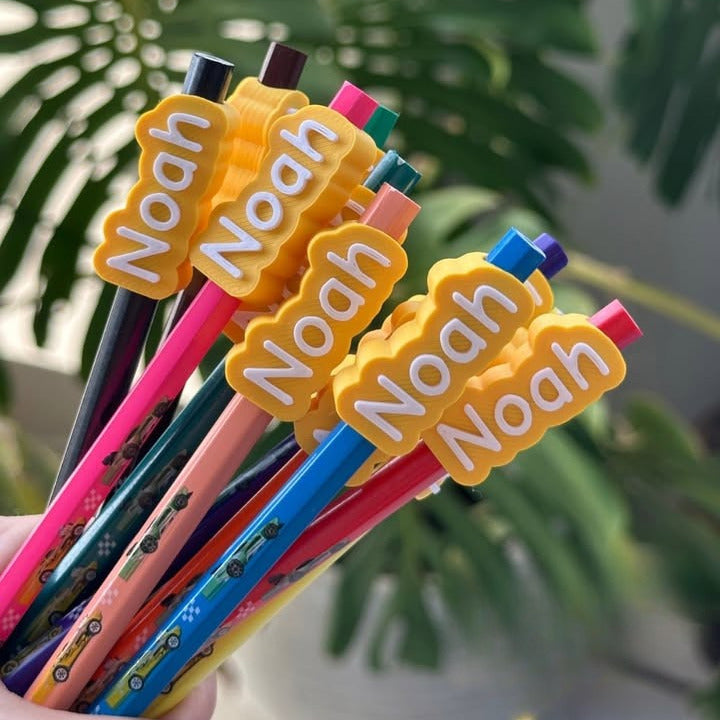 Etiquetas 3D Personalizadas para Lápis, Lapiseiras e Canetas [FRETE GRÁTIS]