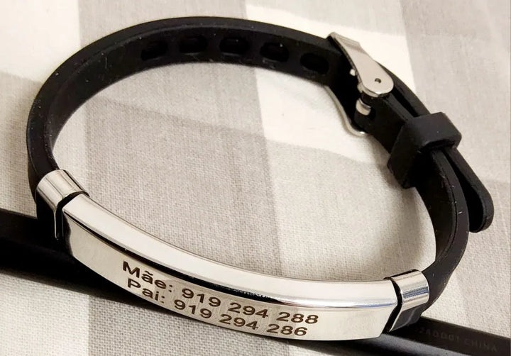 Pulseira de Identificação Personalizada À Prova D´Água [FRETE GRÁTIS]